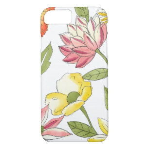 Coque Case-Mate Pour iPhone Jardin fleuri avec Arrière - plan blanc