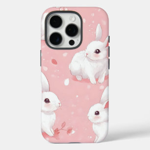 Coques iPhone 16 Pro Jardin Floral De Bunny De Pré Rose