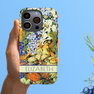 Coques iPhone 16 Pro Jardin Floral Féminin Coloré Prénom