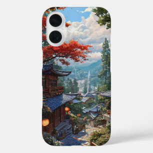 Coque Pour iPhone 16 Jardin japonais paisible aux fleurs de cerisier Sa