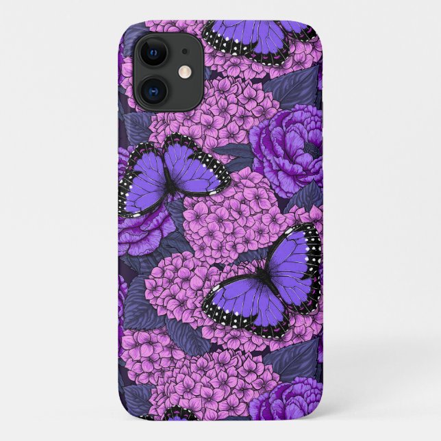 Coques Case-Mate iPhone Jardin morpho bleu 2 (Dos)
