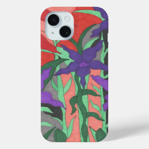 Coque Pour iPhone 15 Jardin Soleil Twilight Floral