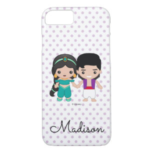 Coques Pour iPhone Jasmine et Aladdin Emoji  Votre nom