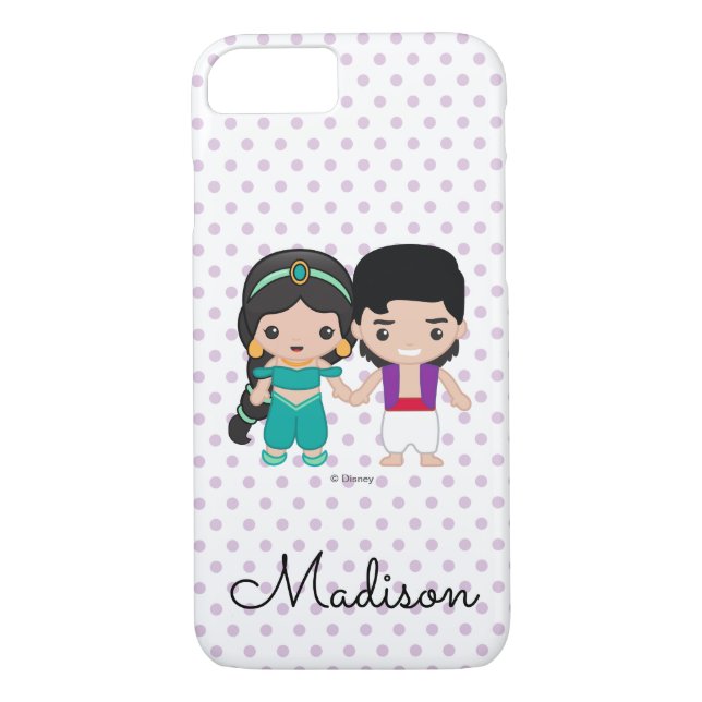 Coques Case-Mate iPhone Jasmine et Aladdin Emoji| Votre nom (Dos)