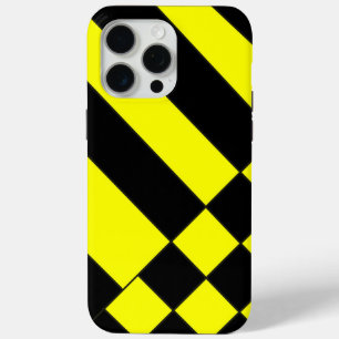 Coque iPhone 15 Pro Max Jaune Et Noir