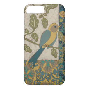 Coques Pour iPhone Jaune et oiseau bleu turquoise étés perché sur une