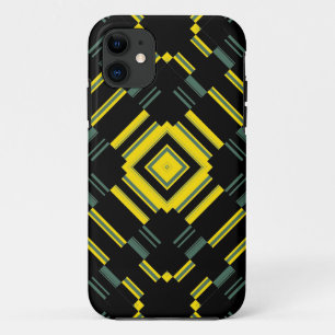 Case-Mate iPhone Case Jaune noir Motif Retro Art Design 2
