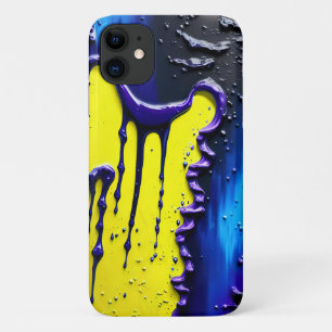 Case-Mate iPhone Case Jaune pourpre bleu noir vif Abstrait
