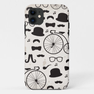 Etui iPhone Case-Mate jazz de moustache de geek de hippie