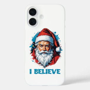 Coque Pour iPhone 16 Je crois en le style Graffiti du Père Noël