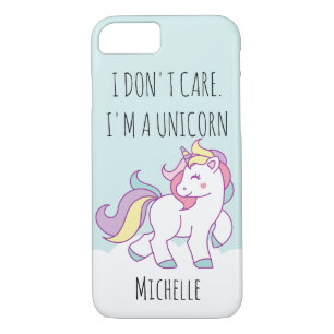 Coque iPhone 7 Je m'en fiche que je sois une Unicorne Magique Per