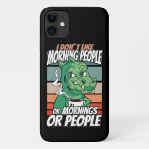 Case-Mate iPhone Case Je n'aime pas les matins, les matins ou les gens