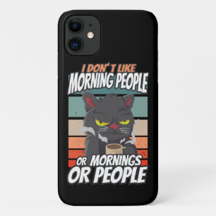 Case-Mate iPhone Case Je n'aime pas les matins, les matins ou les gens