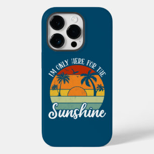 Coque Pour iPhone 14 Pro Je ne suis ici que pour le soleil, les ondes estiv