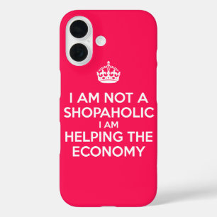 Coque Pour iPhone 16 Je ne suis pas une accro du shopping