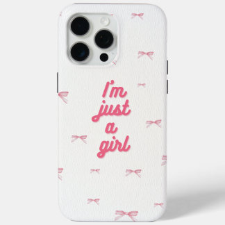Coque iPhone 15 Pro Max Je ne suis qu'un cas de téléphone rose fille
