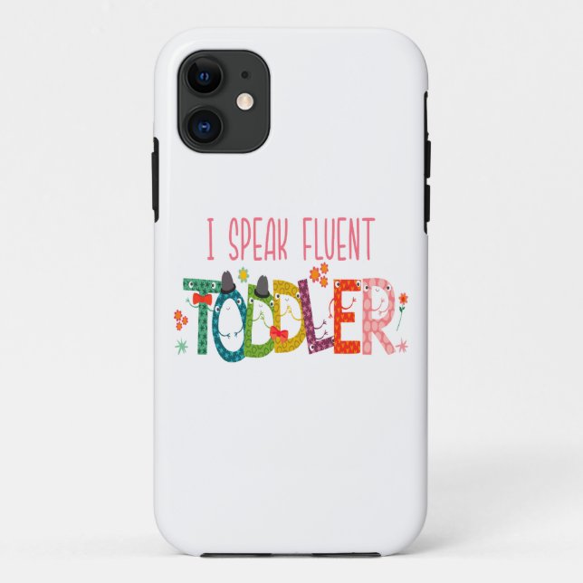 Coques Case-Mate iPhone Je parle Fluent Toddler - Maman, Garderie Enseigna (Dos)
