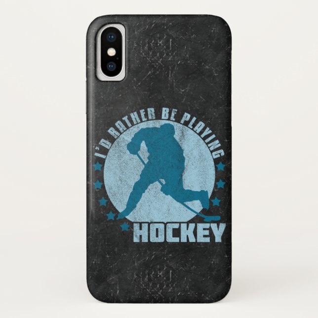 Coques Case-Mate iPhone Je préfère jouer au hockey (Dos)