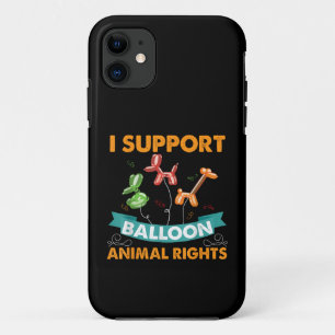 Case-Mate iPhone Case Je soutiens les droits des animaux de ballon amusa