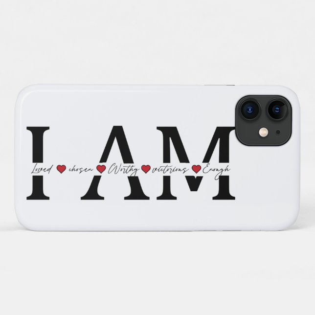 Coques Case-Mate iPhone Je suis Aimé, Choisi, Digne, Victorieux, Assez (Dos (Horizontal))