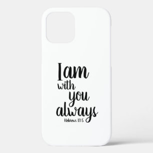 Case-Mate iPhone Case Je Suis Avec Vous Toujours Noir Blanc Chrétien Ver