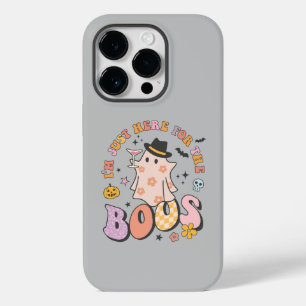 Coque Pour iPhone 14 Pro Je suis juste ici pour le Boos, Retro Super Hallow