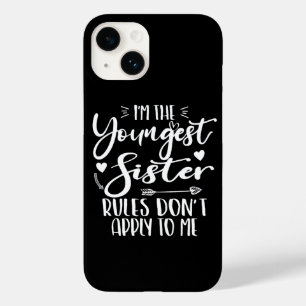 Coque Pour iPhone 14 Je suis la plus jeune soeur Sarcasm Lover mignonne