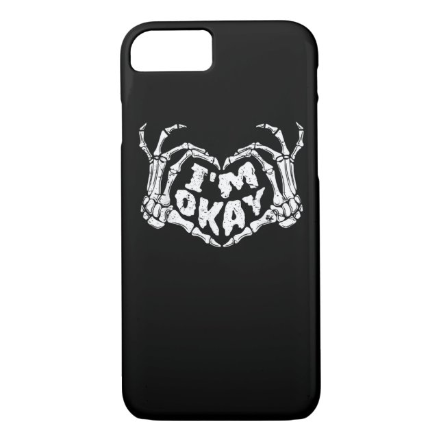 Coques Case-Mate iPhone Je suis OK Drôle Costume Halloween Skeleton Mains  (Dos)