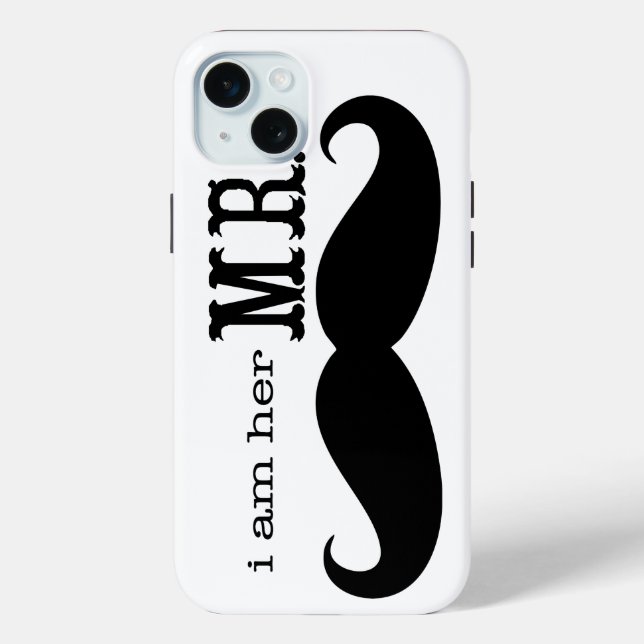 Coques Case-Mate iPhone Je suis Son M. Mustache Grooms Cadeaux (Verso)