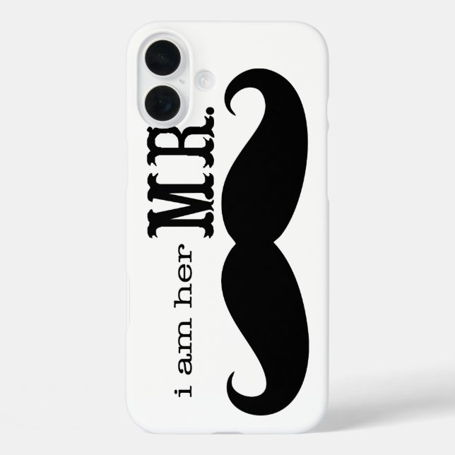 Coques Case-Mate iPhone Je suis Son M. Mustache Grooms Cadeaux (Verso)