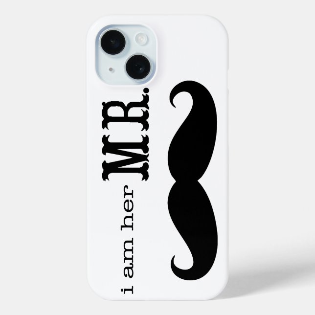 Coques Case-Mate iPhone Je suis son M. Mustache Grooms Gifts (Verso)