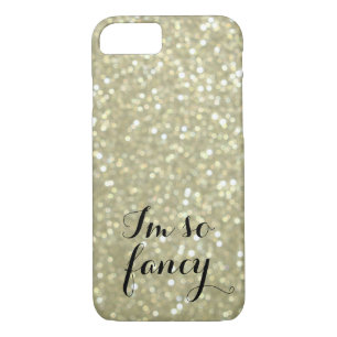 Case-Mate iPhone Case Je suis tellement Fancy Sparkly Gold iPhone 7 Coqu