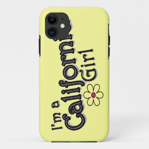 Coque Case-Mate Pour iPhone Je suis une fille de la Californie, fleur,