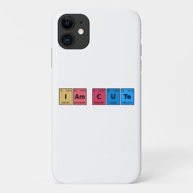 Coques Case-Mate iPhone Je suis une table périodique mignonne (Dos)