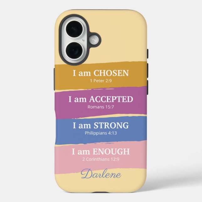 Coques Case-Mate iPhone Je suis Versets bibliques Personnalisé (Verso)