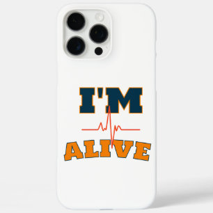 Coques iPhone 16 Pro Max Je suis vivant Sac fourre-tout de citation drôle