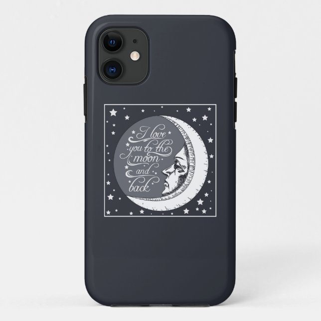 Coques Case-Mate iPhone Je t'aime à la lune et au dos (Dos)