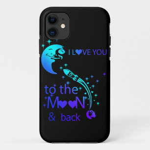 Coque Case-Mate Pour iPhone Je t'aime à la lune et au retour