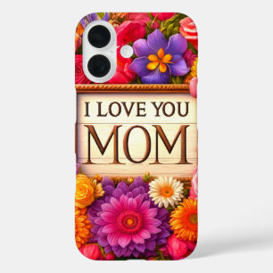 Coque Pour iPhone 16 Je T'Aime Maman Téléphone