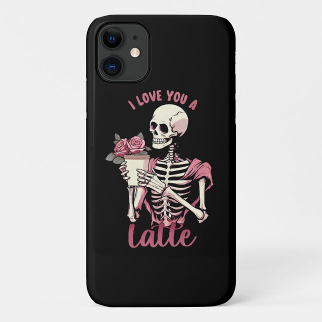 Coques Case-Mate iPhone Je t'aime un squelette de la Saint-Valentin (Dos)