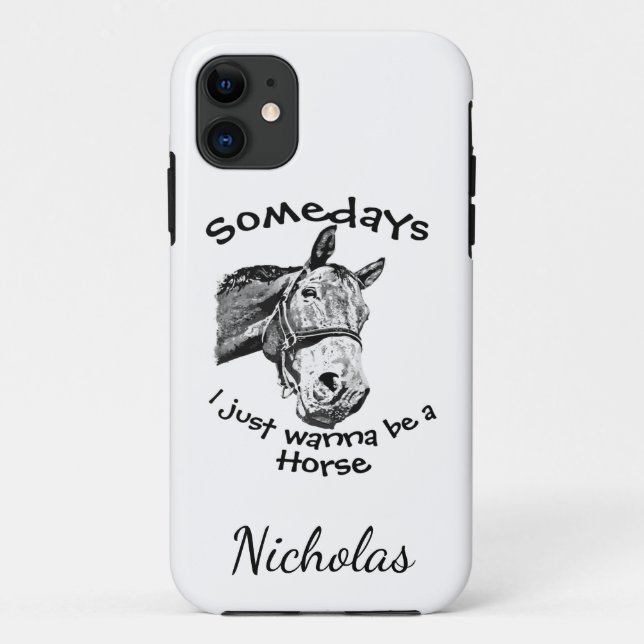 Coques Case-Mate iPhone Je veux être un cheval amusant Citation Personnali (Dos)