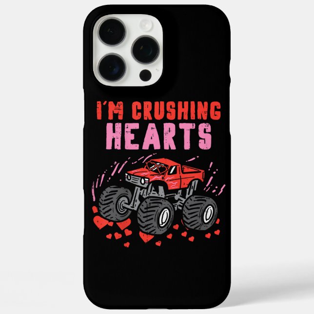 Coques Case-Mate iPhone J'écrase Coeurs Monster Truck Toddler Boys Valenti (Verso)