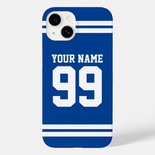 Coques Case-Mate iPhone Jersey de football personnalisé nombre de rayures  (Verso)