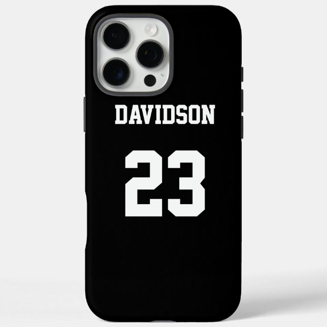 Coques Case-Mate iPhone Jersey noir et blanc personnalisé (Verso)