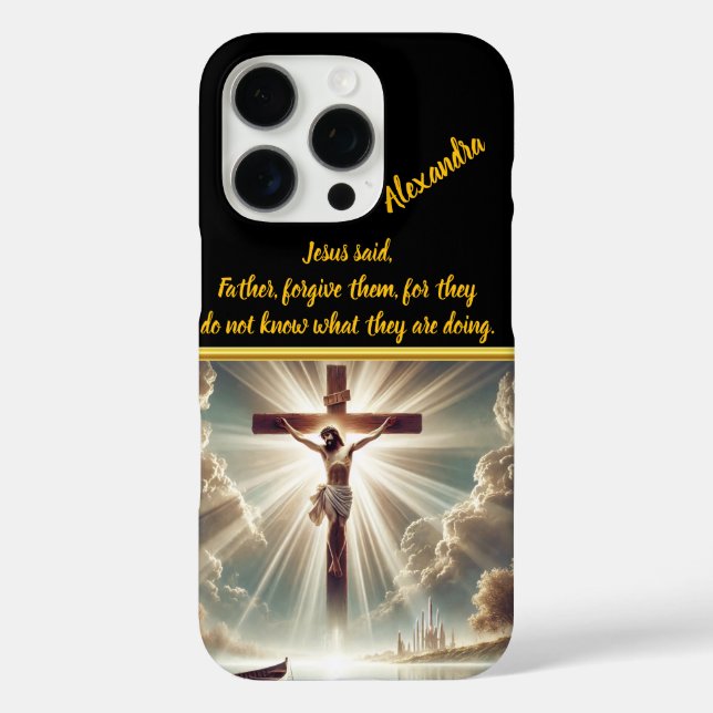 Coques Case-Mate iPhone Jésus accroché au crucifix sur l'eau (Verso)