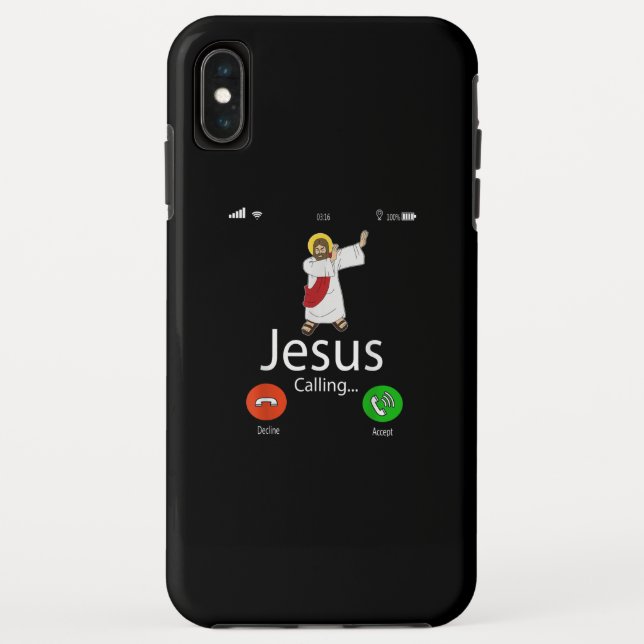 Coques Case-Mate iPhone Jésus amour | Jésus Appelant...Jésus Téléphone Chr (Dos)