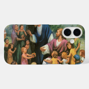 Coque Pour iPhone 16 Jésus-Christ bénissant les enfants, religion vinta