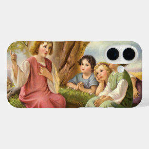 Coque Pour iPhone 16 Jésus-Christ enseignant aux enfants, Religion vint