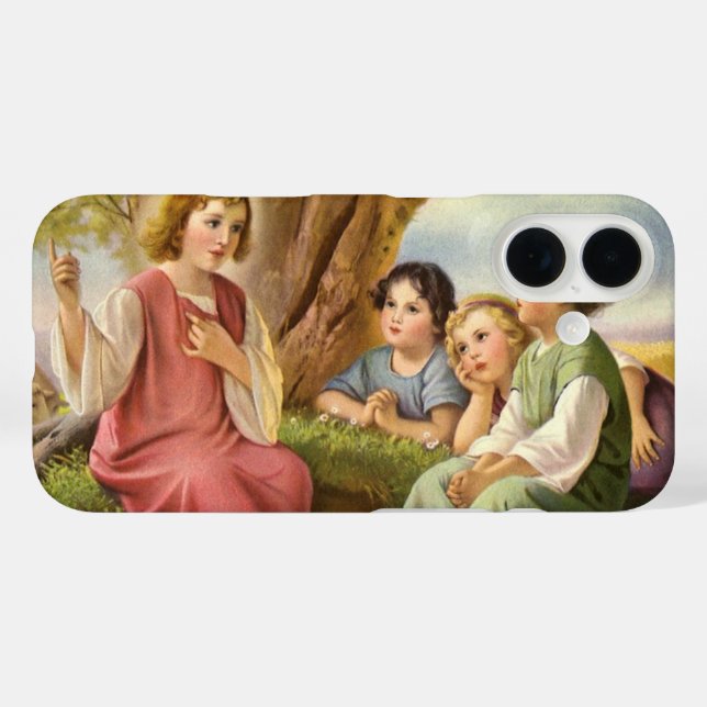 Coques Case-Mate iPhone Jésus Christ Enseigner les enfants, Religion Vinta (Verso (horizontal))