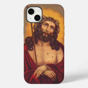 Coque Pour iPhone 14 Plus Jésus Couronné d'Épines Art Sombre
